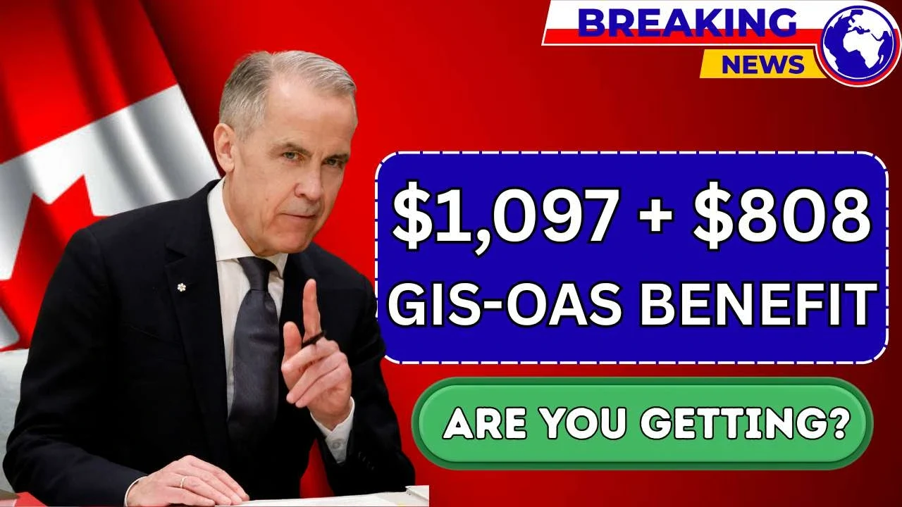 $1,097 + $808 GIS OAS Benefit July 2025