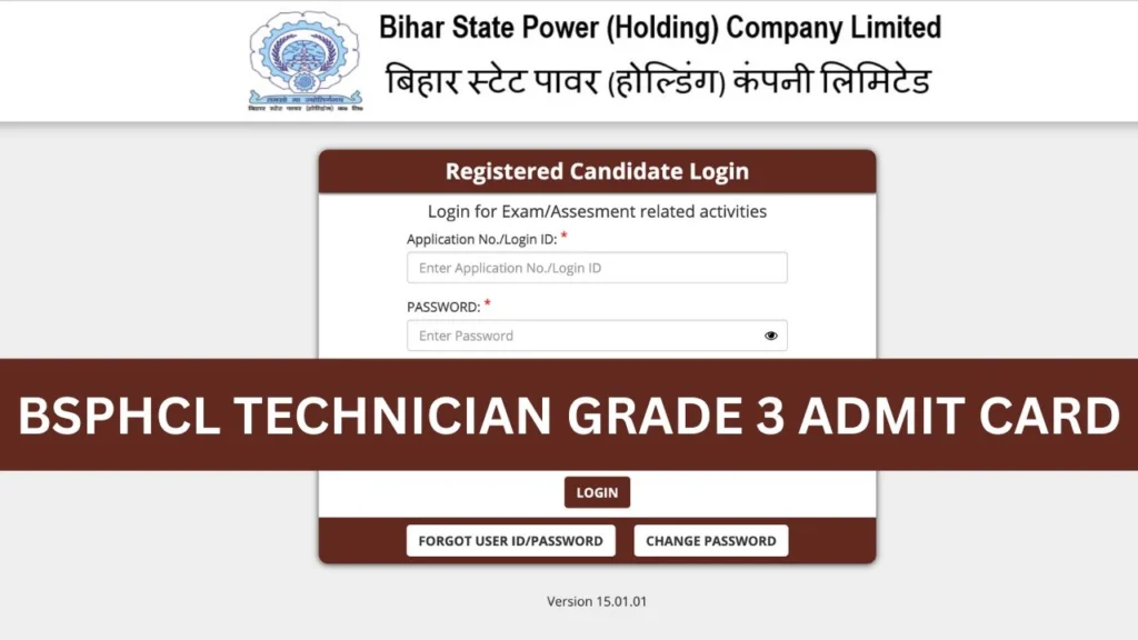 BSPHCL Technician Grade 3 Admit Card 2025
