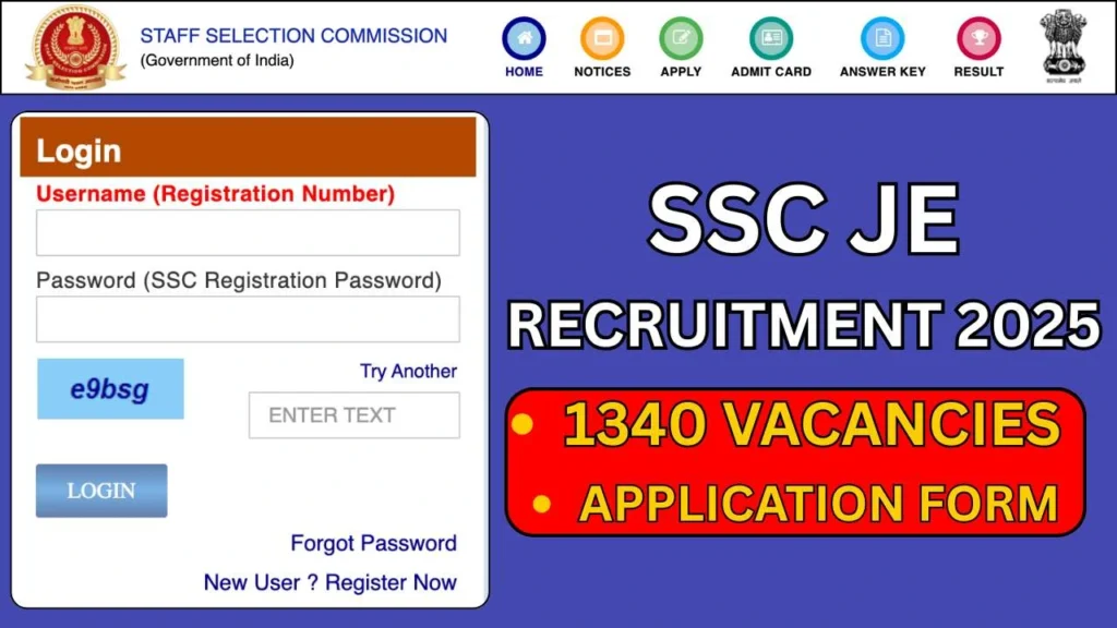 SSC JE Recruitment 2025