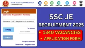 SSC JE Recruitment 2025 – Application Form, Vacancy, Apply Online